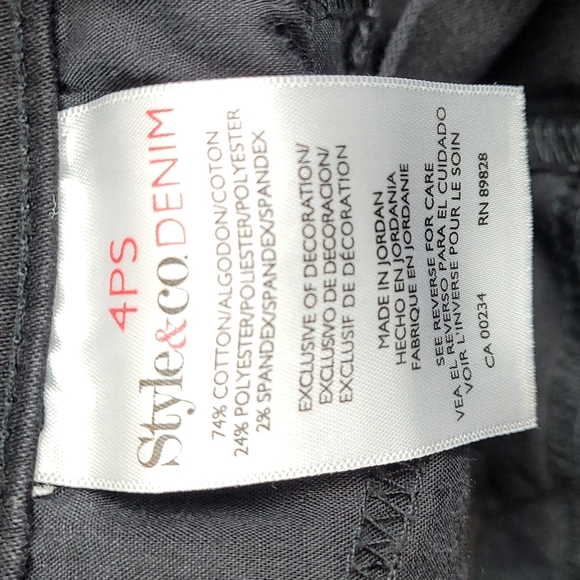 NWOT STYLE & CO BLACK SLIM LEG STRETCH JEANS - Picture 14 of 15